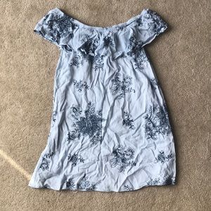 Blue LA hearts off the shoulder dress